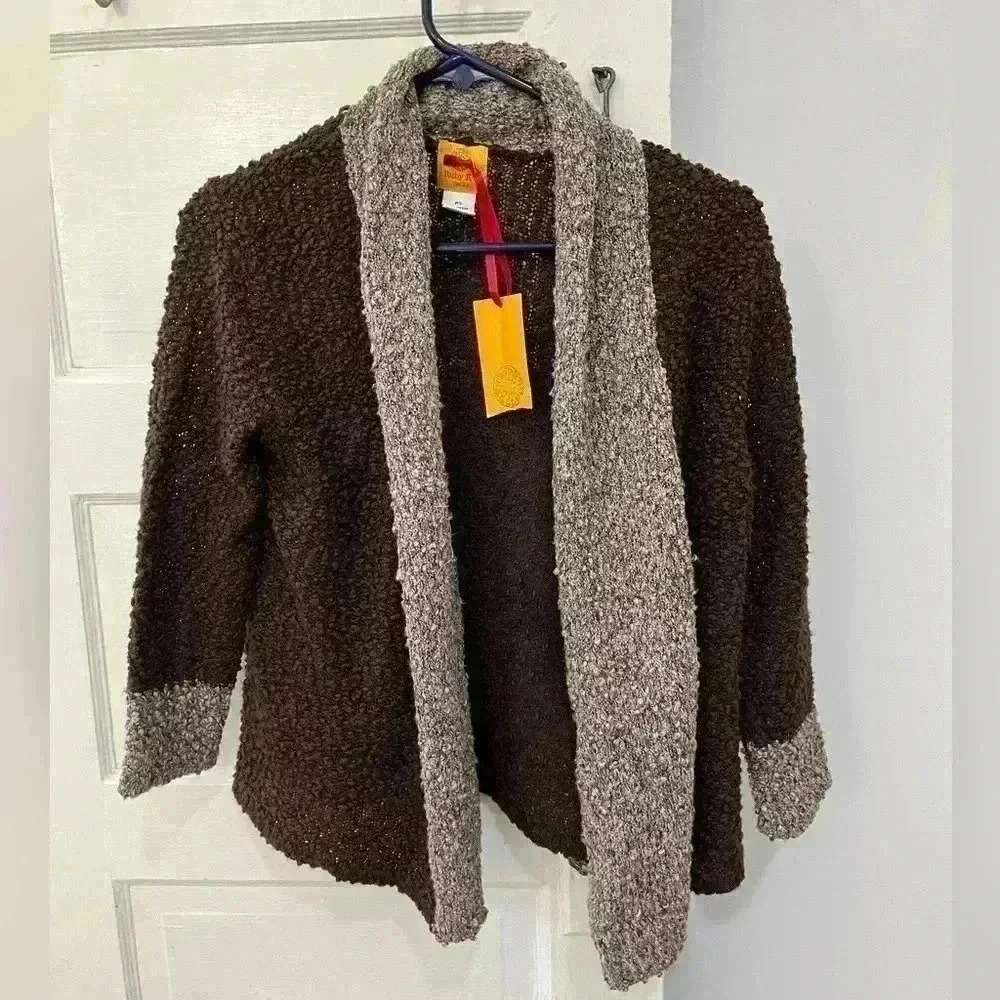 NWT shades of brown soft knit cardigan Ruby Rd.‎